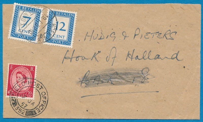 ENGELAND brief 1957 FPO 352 beport Hoek van Holland