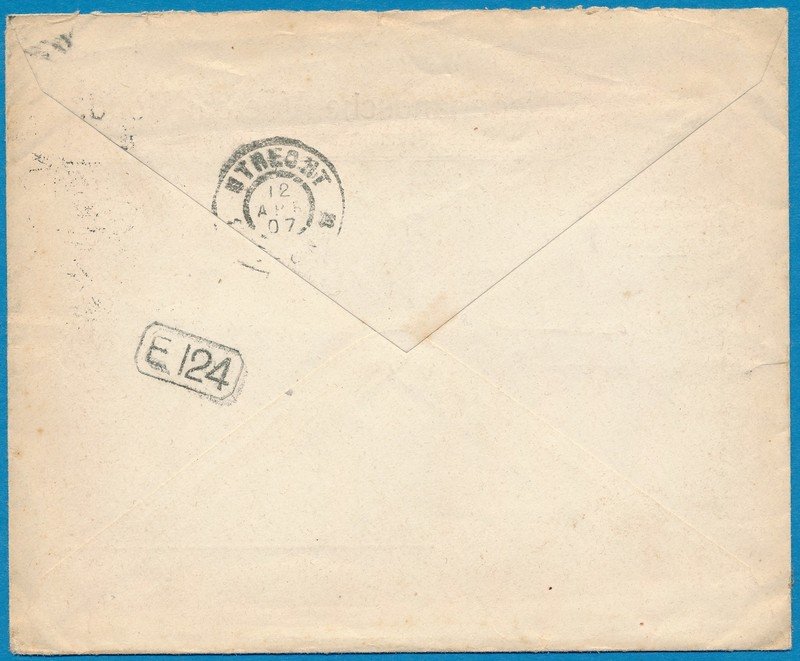 NEDERLAND brief 1907 Amsterdam Voetbal Bond