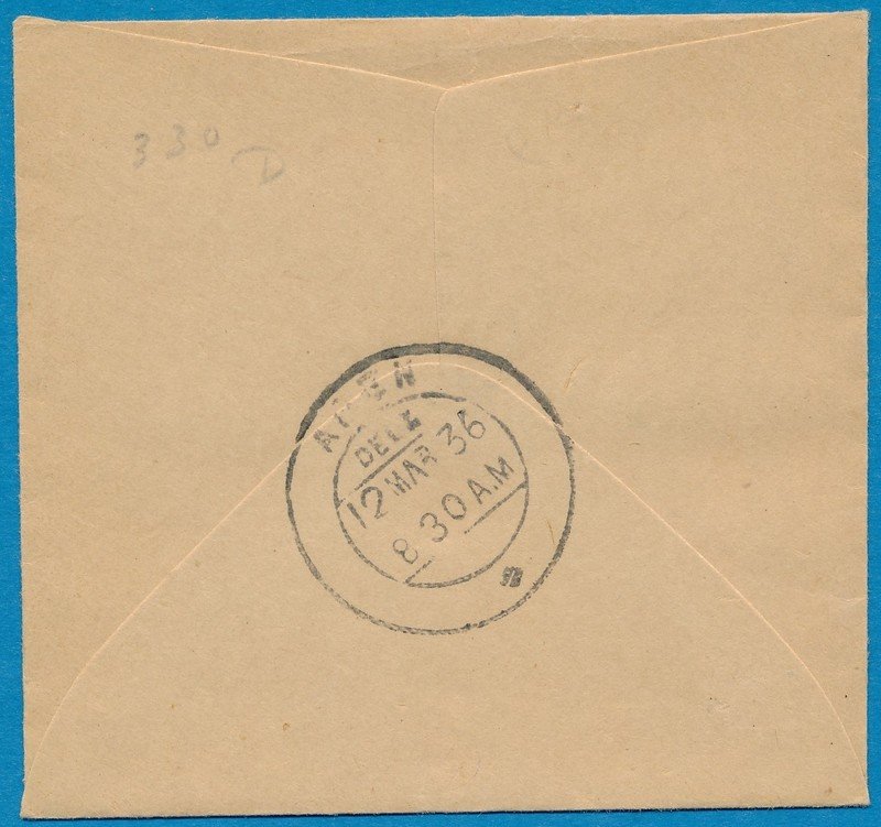 NEDERLAND drukwerk 1936 Paquebot Aden