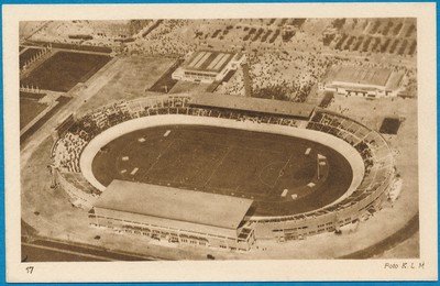 OLYMPIADE kaart Amsterdam 1928 Stadion KLM foto *