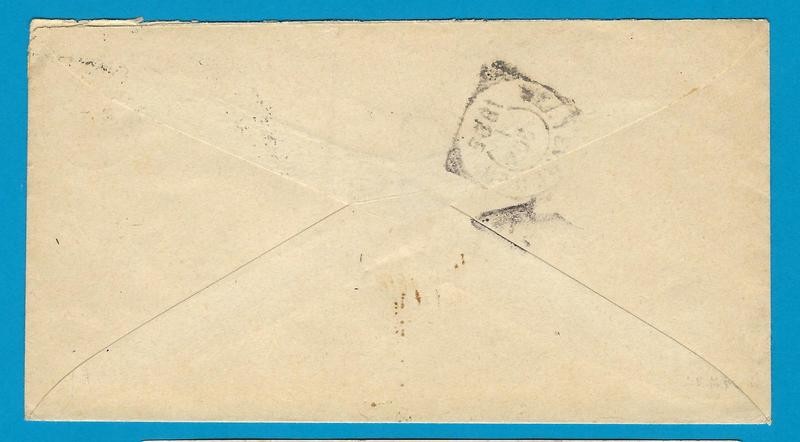 NETHERLANDS INDIES postal envelope 1895 line cancel Tjibeber