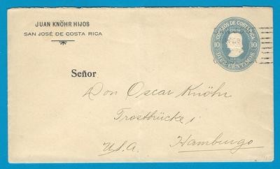 COSTA RICA envelope 1911 San José