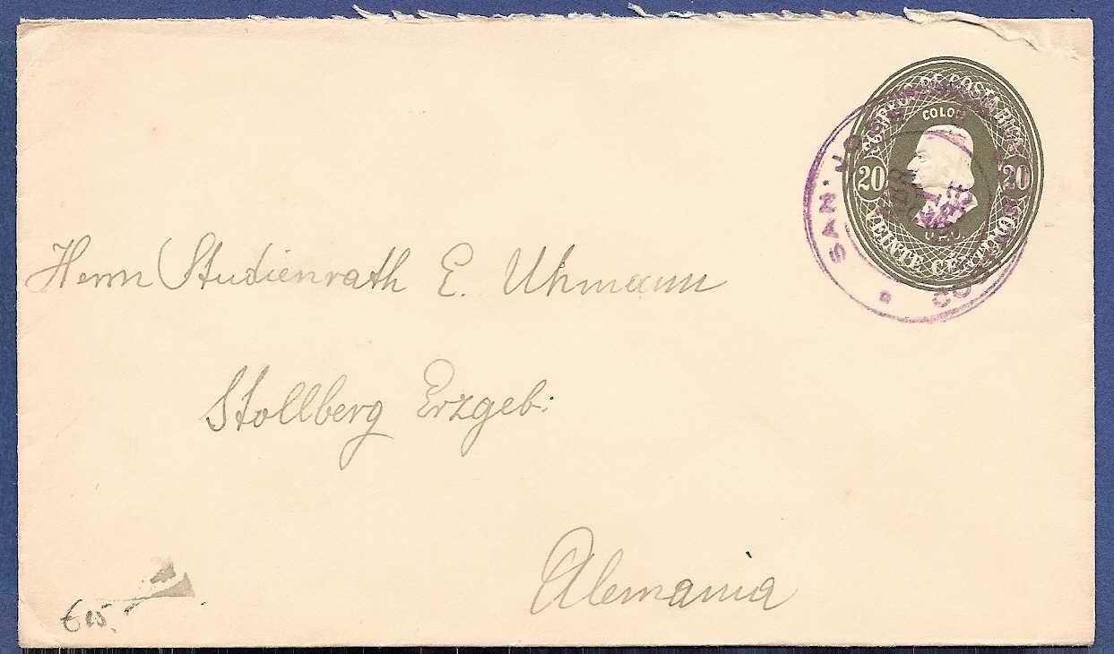 COSTA RICA envelope  1933 San José to Germany