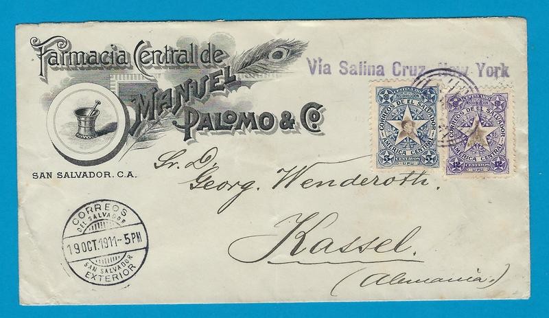 EL SALVADOR cover1911 San Salvador to Germany