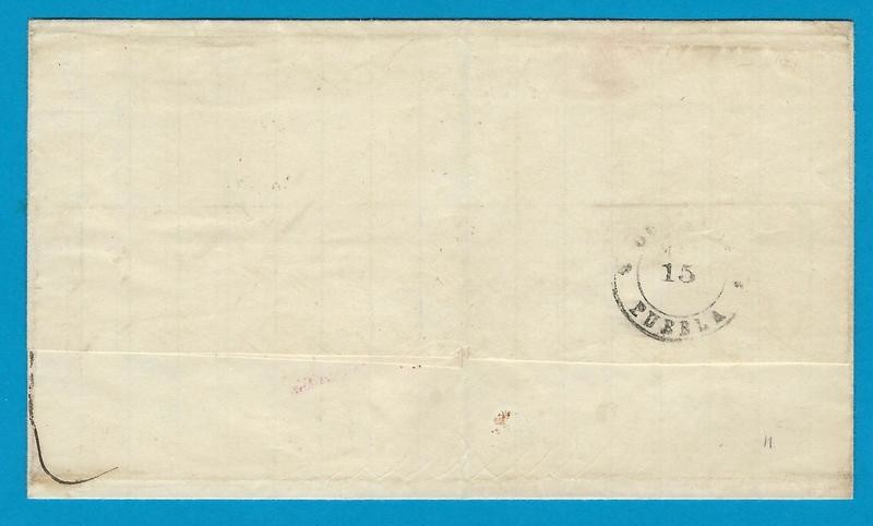 MEXICO cover 1874 Veracruz to Puebla