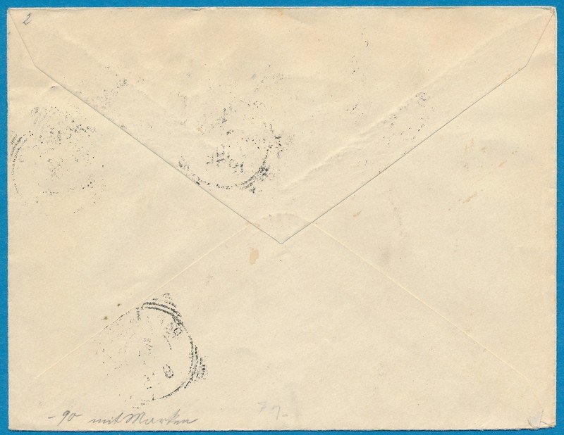 SURINAME envelop 1905 Paramaribo naar Duitsland