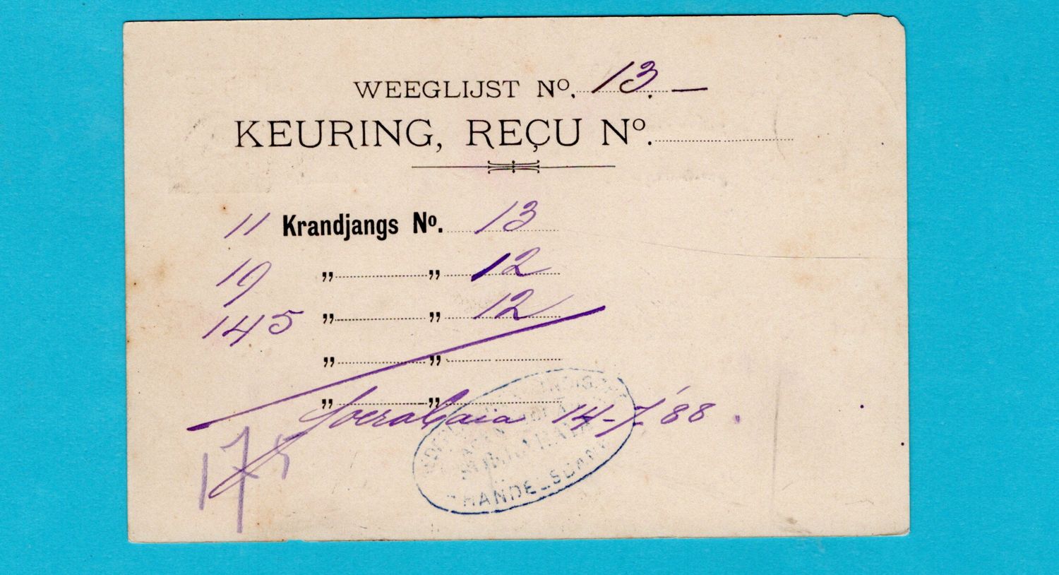 NETHERLANDS EAST INDIES postal card private printing 1888 Soerabaja to Sidoardjo