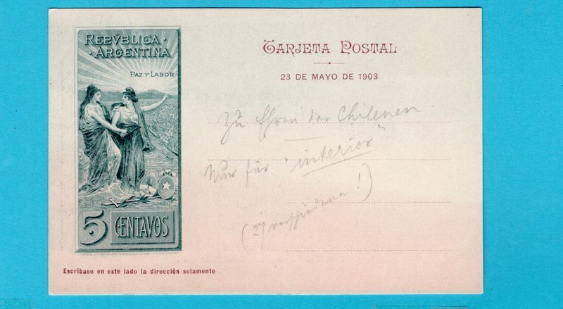 ARGENTINA illustrated postal card Cueva de Sn Francisco 1903