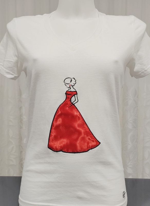 T-Shirt donna con ricamo
