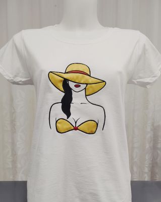 T-Shirt donna con ricamo