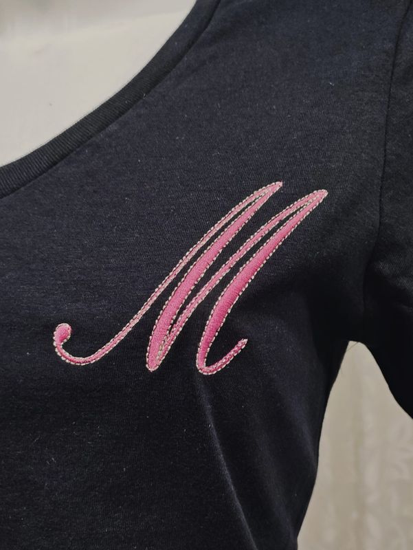 T-Shirt donna con ricamo MONOGRAMMA