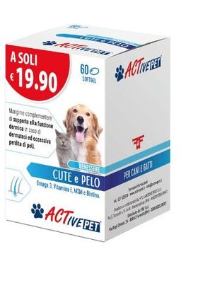 ACTIVE PET CUTE E PELO 60 SOFTGEL ACTIVE PET CUTE E PELO 60 SOFTGEL