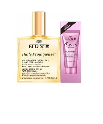 NUXE HUILE PRODIGIEUSE 100 ML + NUXE HAIR PRODIGIEUX SHAMPOO 30 ML