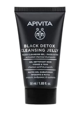 Apivita Black Detox Mini Gel Detergente Nero Viso Occhi 50ml