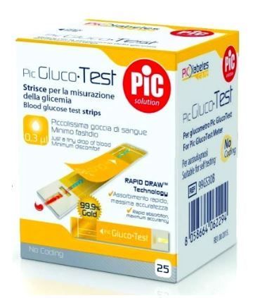 Pic Gluco•Test 25 strisce reattive