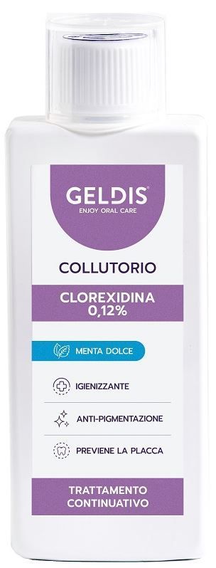GELDIS Collutorio Antiplacca 200ml Senza Alcool MENTA