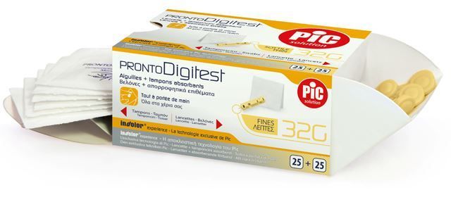 PIC PRONTO DIGITEST 32 G LANCETTA PUNGIDITO E TAMPONCINO ASSORBENTE