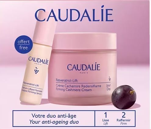 Caudalie Resveratrol Lift Cofanetto Crema Ridensificante 50 ml + Siero Liftante Viso 10 ml Caudalie Resveratrol Lift Cofanetto Crema Ridensificante 50 ml + Siero Liftante Viso 10 ml