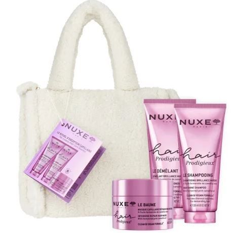 Nuxe Cofanetto di Natale 2025 Hair Prodigieux - Shampoo 200 ml + Balsamo 200 ml + Maschera riparazione intensa 200 ml