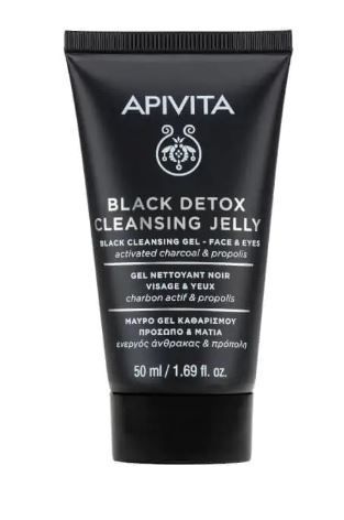 Apivita Black Detox Mini Gel Detergente Nero Viso Occhi 50ml