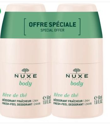 Nuxe Rêve de Thé Duo Deodorant 2x50 ml Nuxe Rêve de Thé Duo Deodorant 2x50 ml