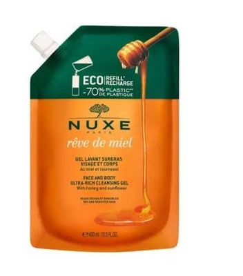 ​Nuxe Rêve de Miel Gel Lavant Surgras – Eco-ricarica 400 ml