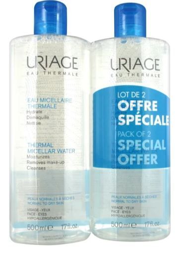 Uriage Eau Micellaire Thermale Acqua Micellare Detergente Pelle Normale o Secca PROMO BIPACK 500 + 500 ml Uriage Eau Micellaire Thermale Acqua Micellare Detergente Pelle Normale o Secca PROMO BIPACK 500 + 500 ml