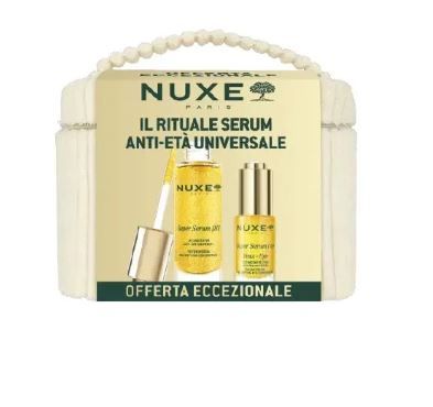 Nuxe Super Serum Set Anti Età Illuminante con Siero Viso 30ml + Contorno Occhi 15ml + Pochette