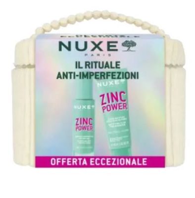 Nuxe Zinc Power Set Anti Imperfezioni Siero 30ml + Fluido Opacizzante 40ml + Pochette