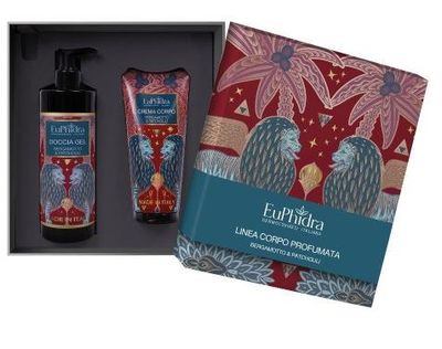 Euphidra Cofanetto Bergamotto & Patchouli, Corpo Doccia Gel 400 ml + Crema Corpo 200 ml
