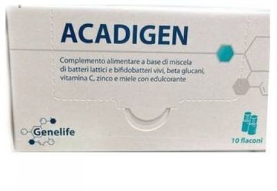 Acadigen Genelife 10 Flaconcini Da 10 ml - Integratore di Acido Folico e Vitamine, 10 Fl Acadigen Genelife 10 Flaconcini Da 10 ml - Integratore di Acido Folico e Vitamine, 10 Fl