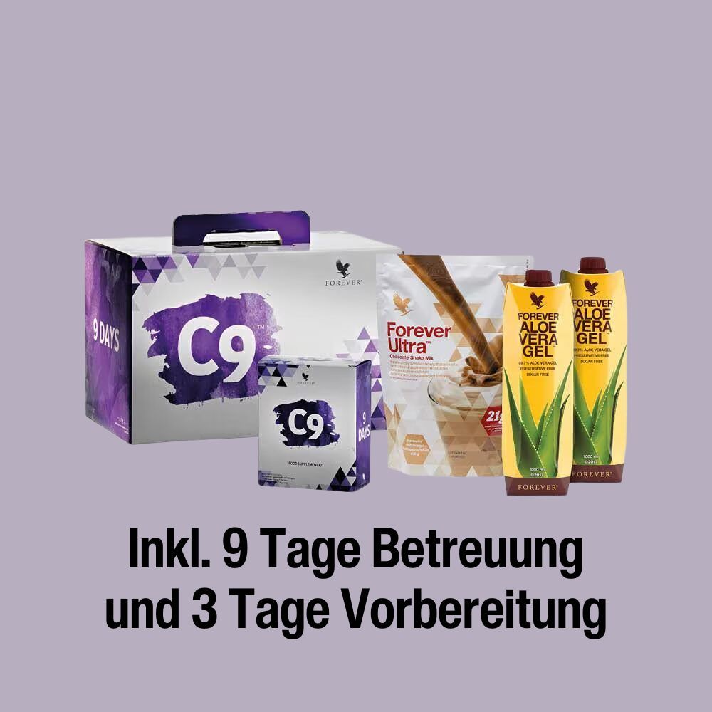 PAKET: C9 von Forever Living Products plus 9+3 Tage Begleitung und Vorbereitung