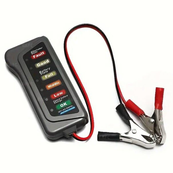Testeur de Batterie 12 Volts pour Voiture et Moto.