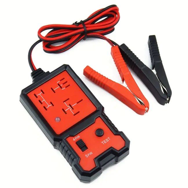 Testeur de Relais Automobile Automatique 12 Volts 4 et 5 Broches avec Pinces Crocodiles.