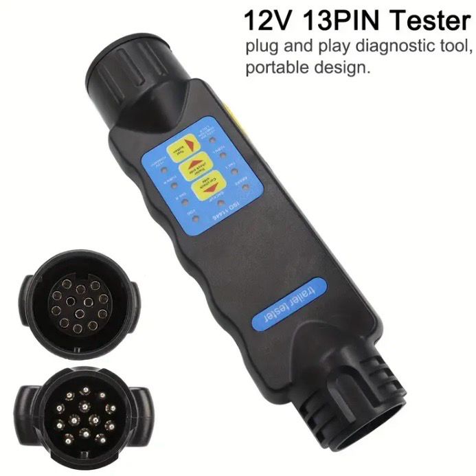 Testeur 12 Volts pour Adaptateur Prises de Remorque 13 Broches.