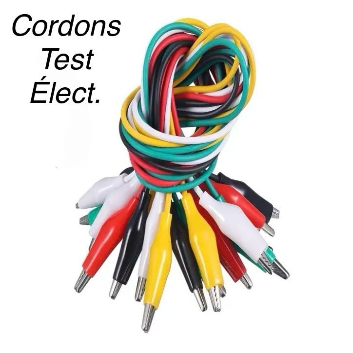 Pinces Crocodile pour Test Électrique avec Double Extrémité.