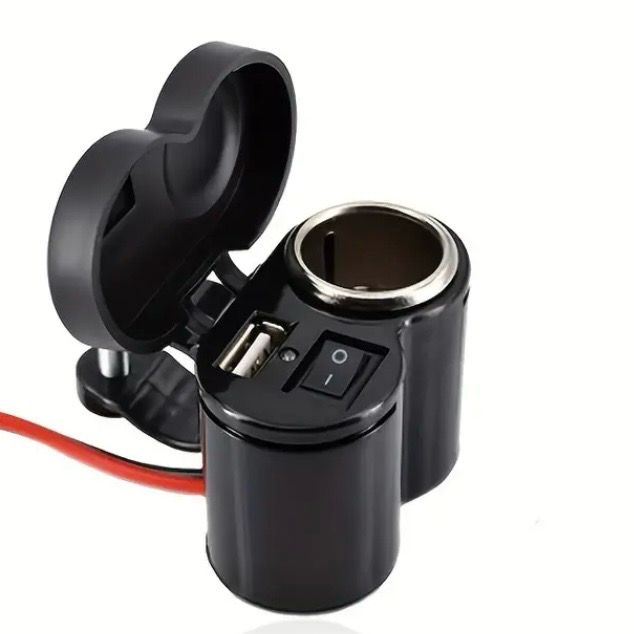 Chargeur USB Multifonction pour Moto avec Prise Allume-cigare.