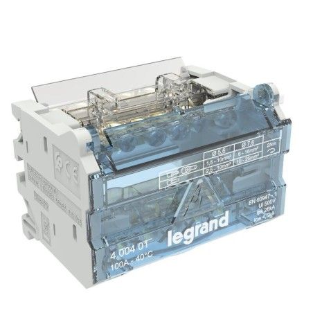 Legrand Répartiteur Modulaire Bipolaire 100 Ampères 4 Modules.