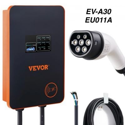 Irve Vevor Wallbox Borne de Recharge Véhicule Électrique Station Type 2 7,4/11kW 32A. 220-240V/380-400V 50 Hz. Carte Magnétique.