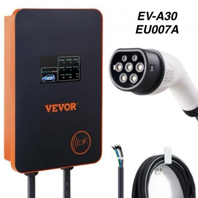 Irve Vevor Wallbox Borne de Recharge Véhicule Électrique Station Type 2  7,4kW 32A. 220-240 V 50 Hz. Carte Magnétique.