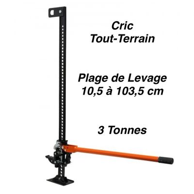 Vevor Cric Tout-Terrain Plage de Levage 10,5-103,5 cm.