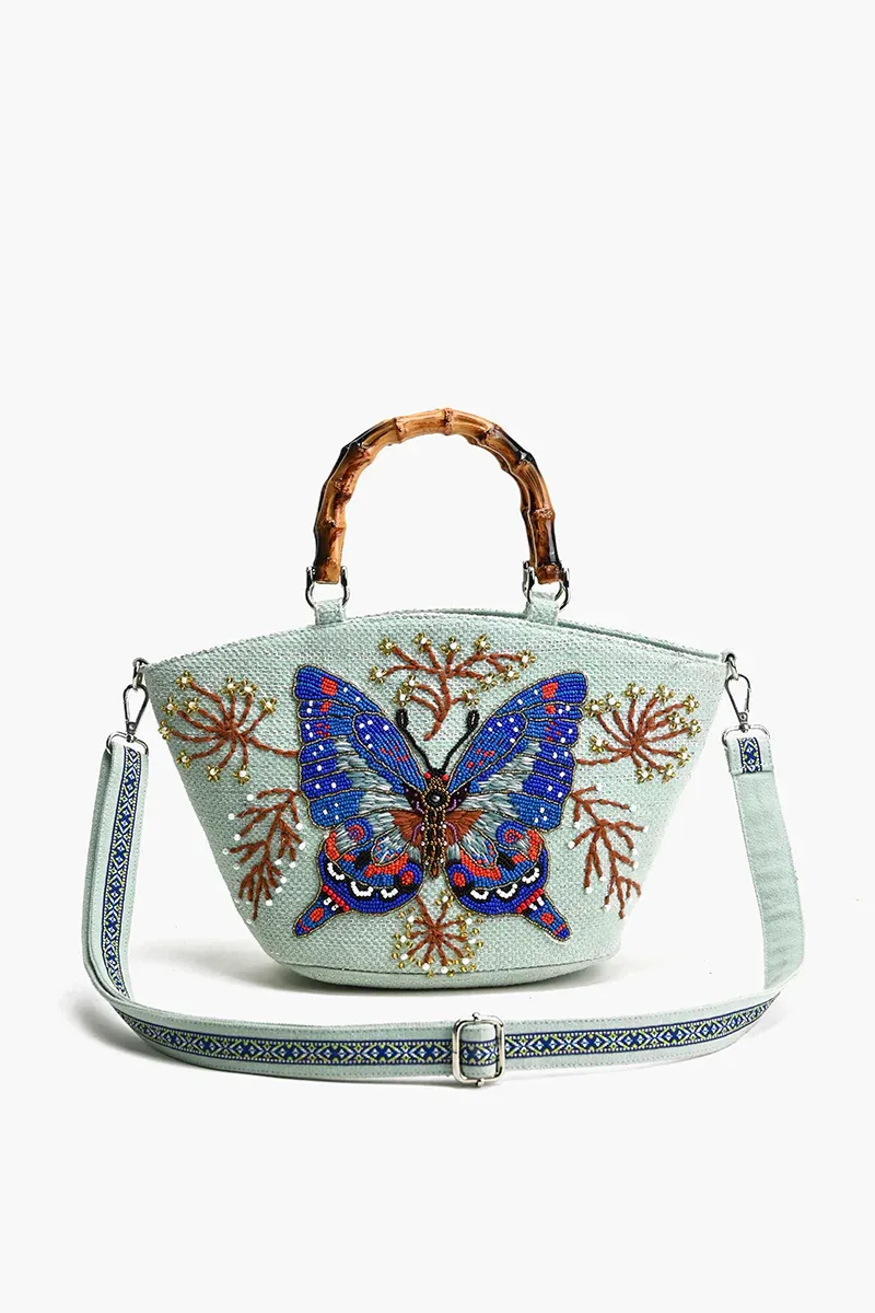 Periwinkle Blue Butterfly Tote