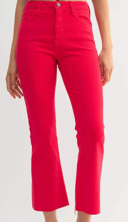Vintage Red HR Tonal Crop Flare