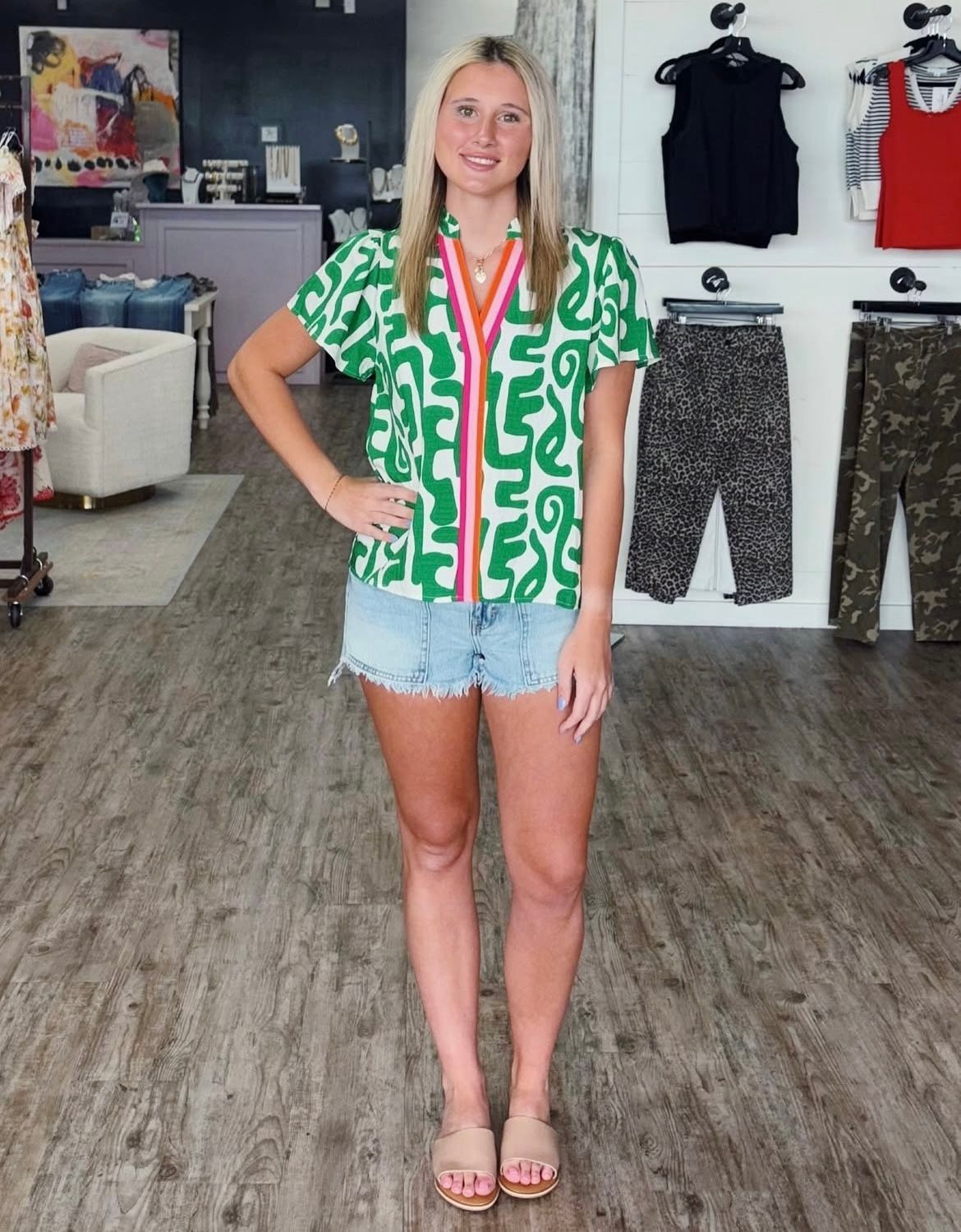 Green Key Blouse