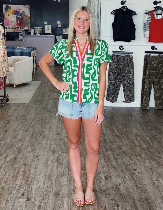 Green Key Blouse