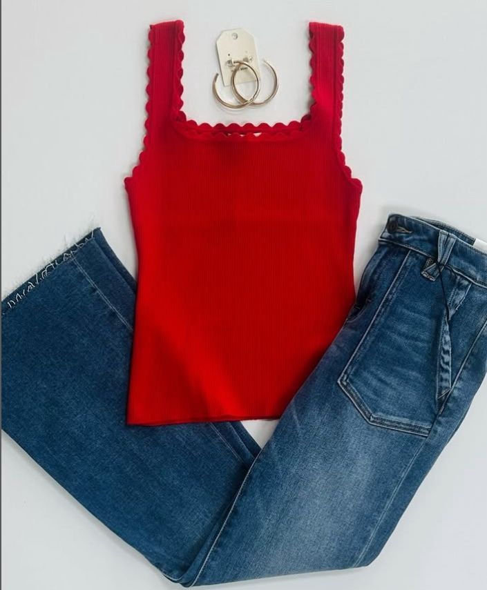Lacy Ribbed Tank