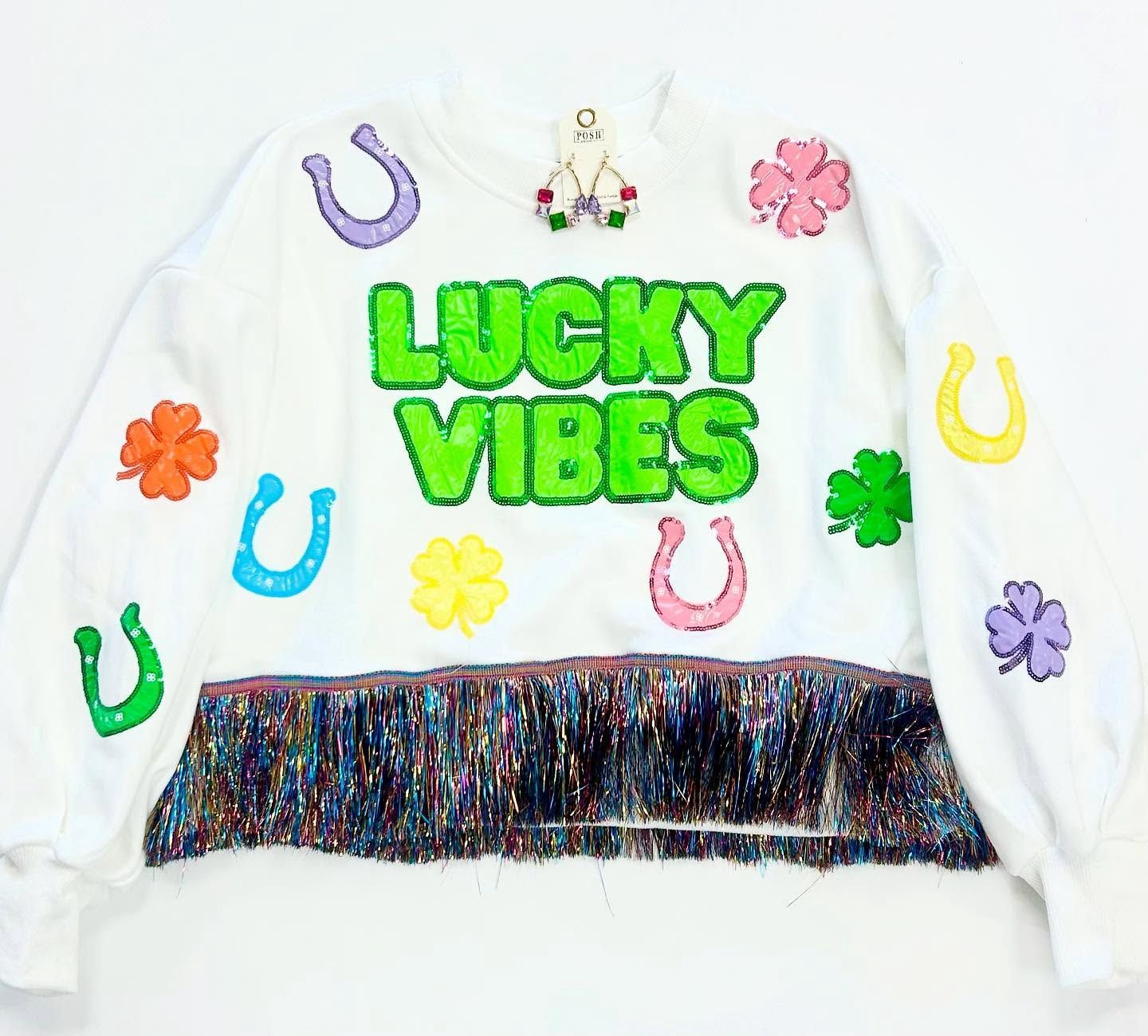 Lucky Vibes Fringe Sweatshirt