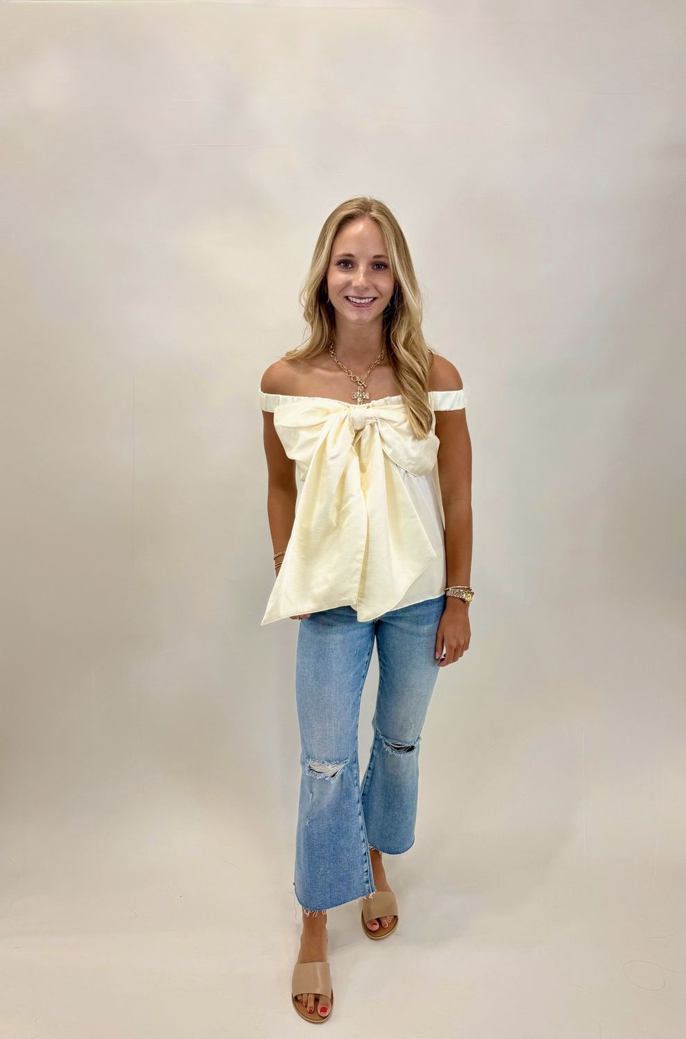 Off The Shoulder Bow Top