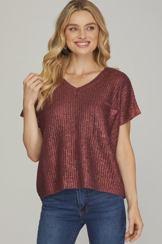 All In Shimmer Maroon
