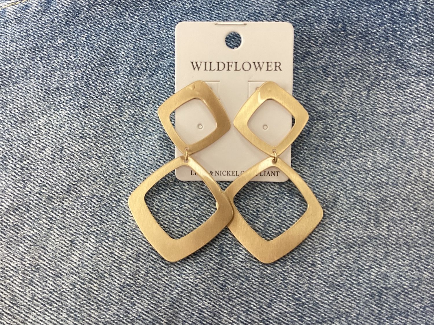 Matte Gold Doorknocker Earrings